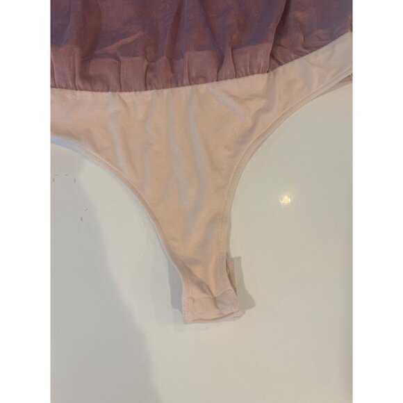 Paige Presa Halter Bodysuit Aurora Pink Shimmery Halter With Keyhole Cutout - Picture 4 of 8